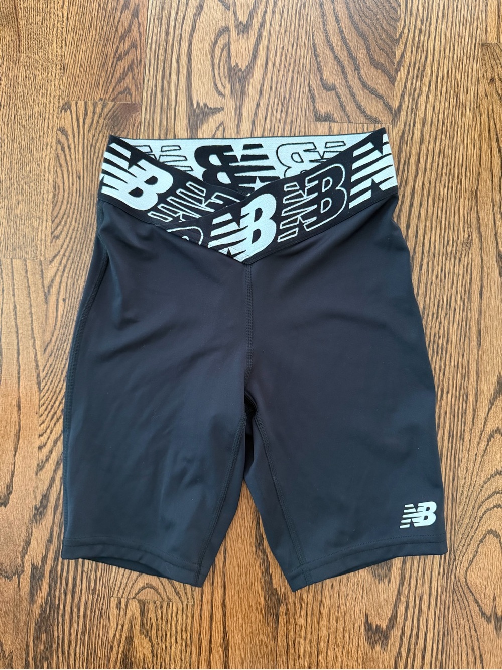 New Balance Black Bike Shorts with Branded Waistband